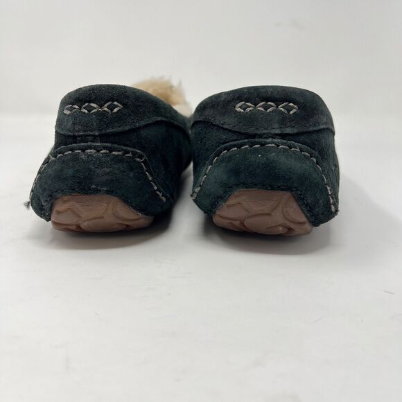 UGG Australia Women Size 8  Black Fur Lined Slipper Moccasin Slip On - Picture 5 of 11